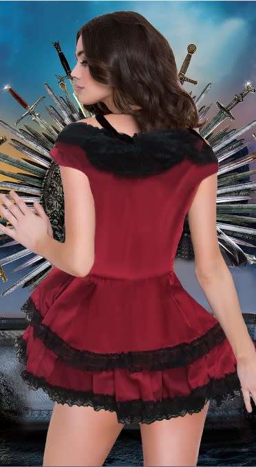 Adult Costumes Women Gorgeous Red Off Shoulder Costume With Black Lace Trim was listed for 975.00 on 29 Aug at 11 31 by Jayslingerie in Johannesburg ID 593227074