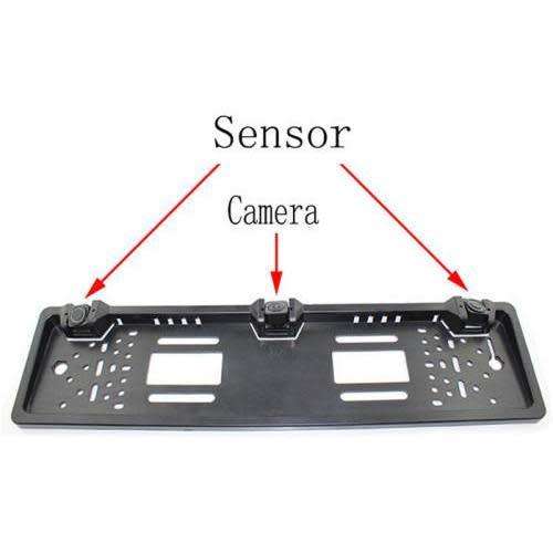 European License plate parking sensor and parking distance control