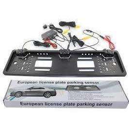 European License plate parking sensor and parking distance control