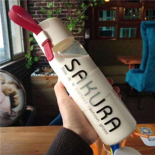 Sakura Glass 500ML Water Bottle