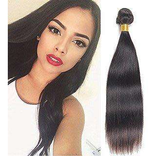SAGA Natural Straight Remy Hair 3 Bundle with Closure