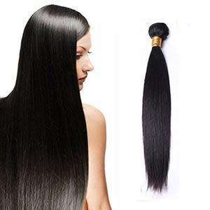 SAGA Natural Straight Remy Hair 3 Bundle with Closure