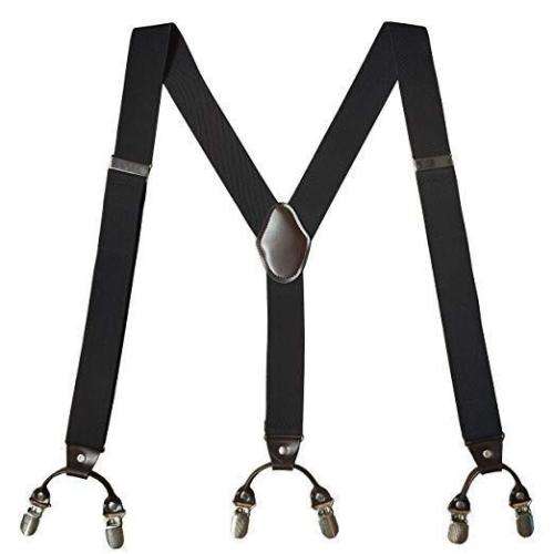 6 Clips Metal Y-Back Suspenders