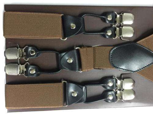 6 Clips Metal Y-Back Suspenders