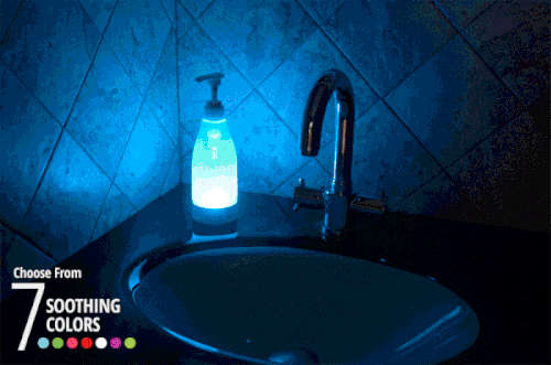 SOAP BRITE  LIGHTED SOAP DISPENSER