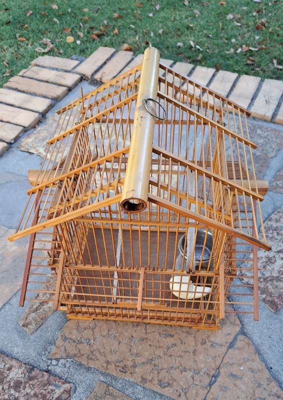 Vintage Bamboo Birdcage