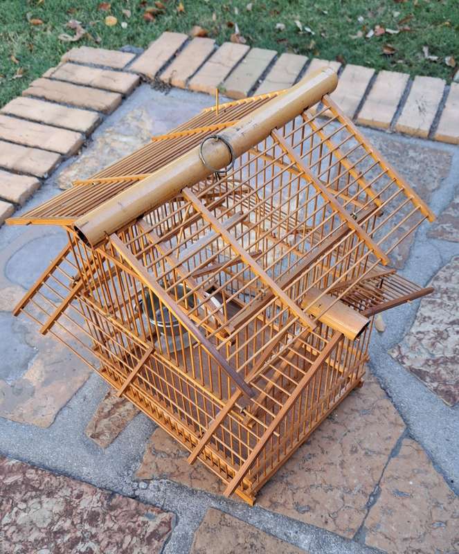 Vintage Bamboo Birdcage