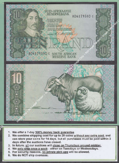 Crazy R1 Start! Jan van Riebeeck R10 Bank Note of 1990