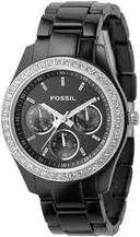 *** FOSSIL BLACK GLITZ CHRONOGRAPH LADIES WATCH - ES2157 *** BRAND NEW ***