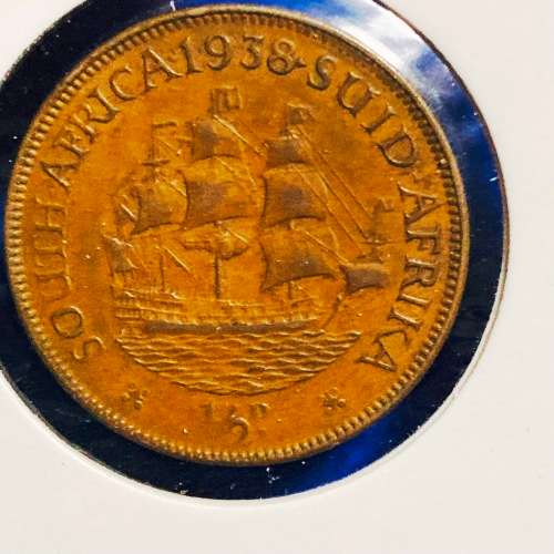 1938 Half Penny South Africa EF-VF