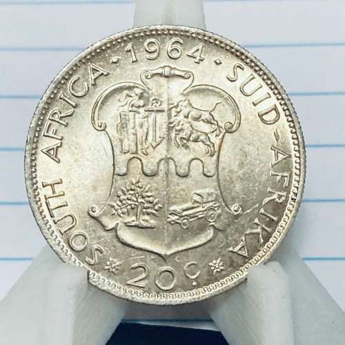 1964 20c UNC SOUTH AFRICA MINT CONDITION _ UNCICULATED PERFECT COIN
