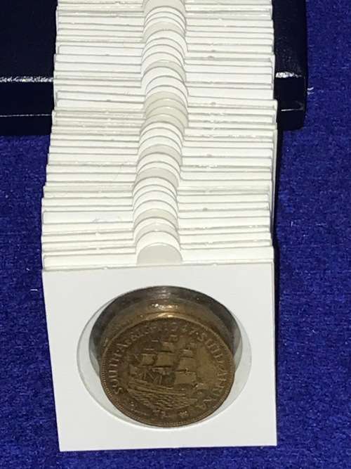 1923-1960 1PENNY (1d) FULL SET, LOT OF COINS UNC (COLLECTORS SET) ALL IN COIN FLIPS (CV OVER R4000)