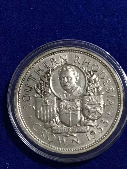1953 RHODESIA SOUTHERN CROWN INCAPTULED