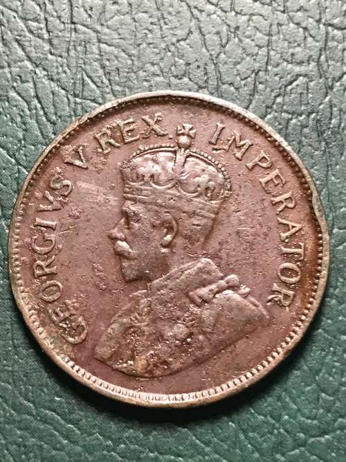 1925 Half Penny Red