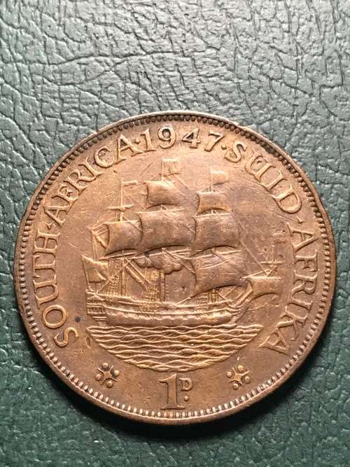 1947 One Penny VERY LOW MINTAGE SELL FOR OVER R200 MOSTLY