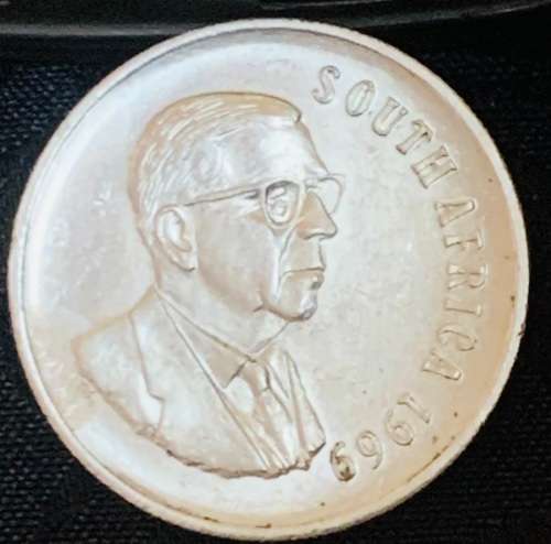 1969 ONE RAND (SILVER R1) SOUTH AFRICA (ENG)FULL DETAIL