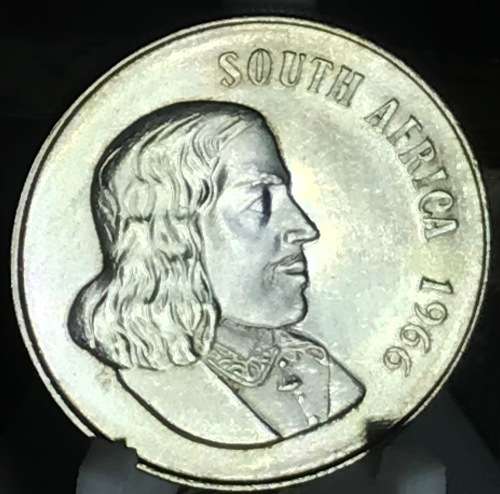 1966 ONE RAND (SILVER R1) SOUTH AFRICA (ENG) A/U FULL DETAIL