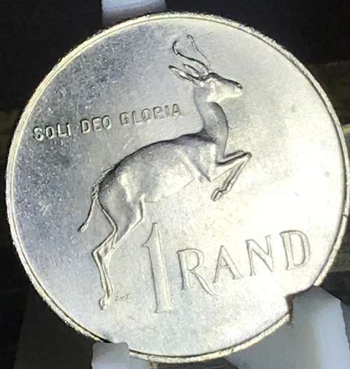 1967 ONE RAND (SILVER R1) SOUTH AFRICA (ENG) A/U FULL DETAIL