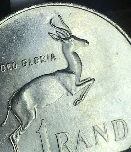 1967 ONE RAND (SILVER R1) SOUTH AFRICA (ENG) A/U FULL DETAIL