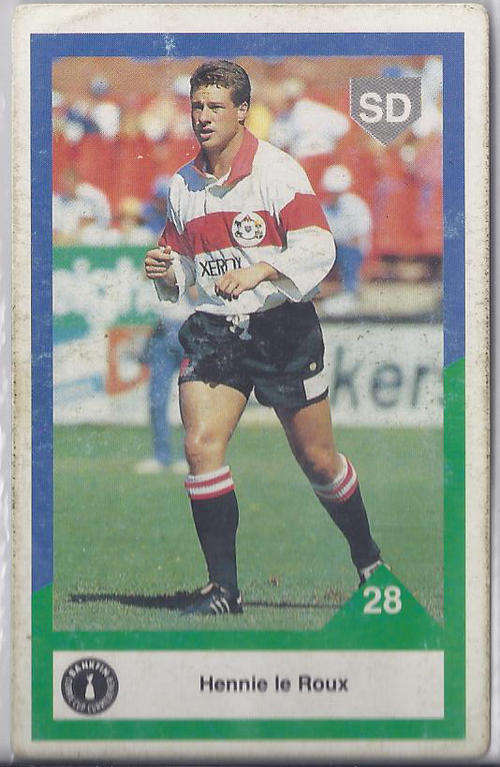 1992 Sports Deck Transvaal Hennie le Roux card no 28