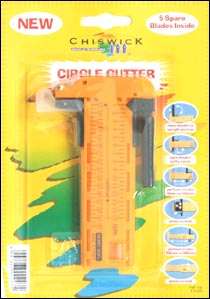 Circle cutter with 5 spare blades, cuts circles up to 30cm in diameter.