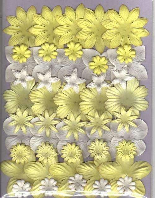 White & Cream Selection 3- 50 piece VERY high quality paper flowers