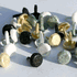 Winter Color Glittered Small Brads - 20 Pieces (4mm)