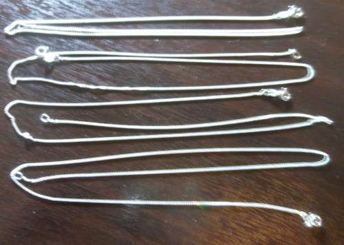 45cm FINE STERLING SILVER CHAIN ( ITALY )...FOUR AVAILABLE...BID PER CHAIN