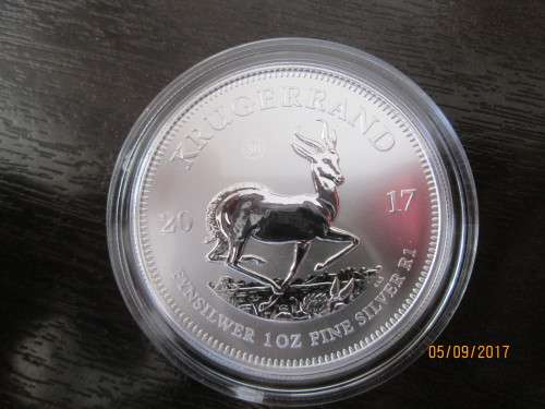 NEW 2017... 1oz.. ( MINTMARKED )...SILVER KRUGERRAND....BID PER COIN
