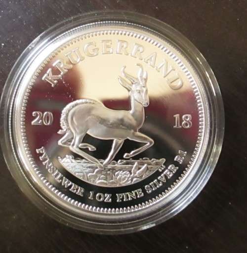 ( A VERY GOOD DEAL ) .NEW .2018...PROOF.. . 1oz.....PURE SILVER KRUGERRAND..( FULL HOUSE )