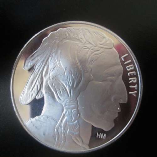 (  LOW START )   1oz..BUFFALO / INDIAN HEAD..  999.9%  PURE SOLID SIVER..