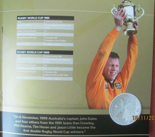 RARE  2011  LIMITED EDITION   RUGBY WORLD CUP CHAMPIONS  PROOF SET NUMBER 26 OF 2011