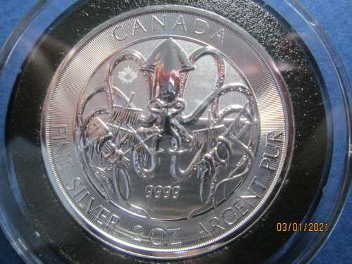 2oz 2020  KACKEN  FIRST RELEASE  CREATURES OF THE NORTH   PURE SILVER MINTMARKED