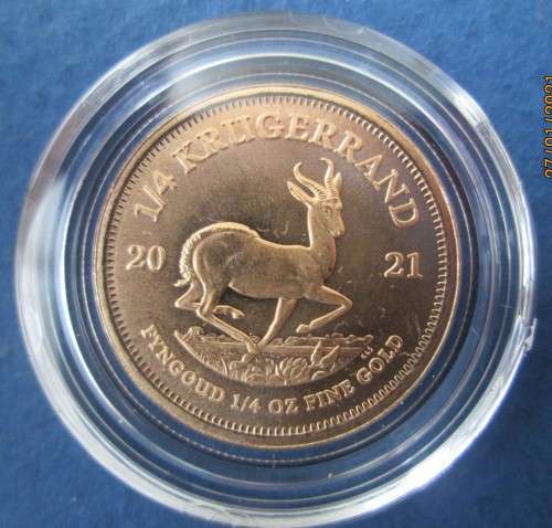 NEW  2021    1/4 oz   GOLD BULLION   KRUGERRAND