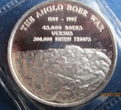 THE ANGLO BOER WAR    THE GLORIOUS TRIO    1oz  999.9%  PURE SOLID SILVER