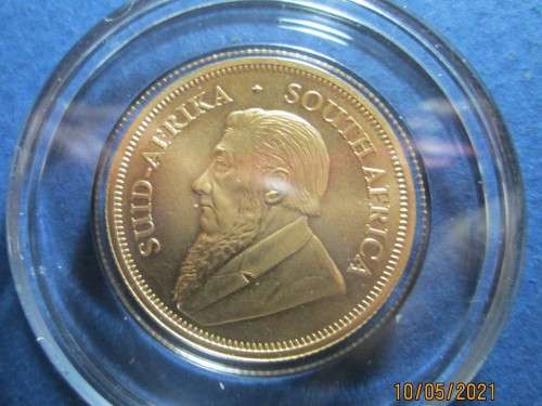 2021     HALF OUNCE     GOLD BULLION   KRUGERRAND CAPSULED