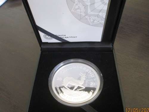 ALL  NEW  2021   ( TWO OUNCE )  PROOF SILVER KRUGERRAND    FULL HOUSE