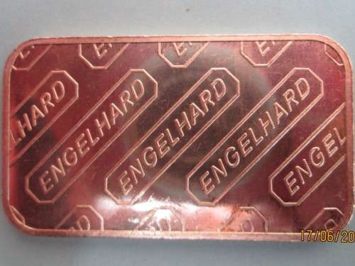 ( LOW START )   RARE ENGELHARD    1oz  999.9%    PURE SOLID SILVER BAR