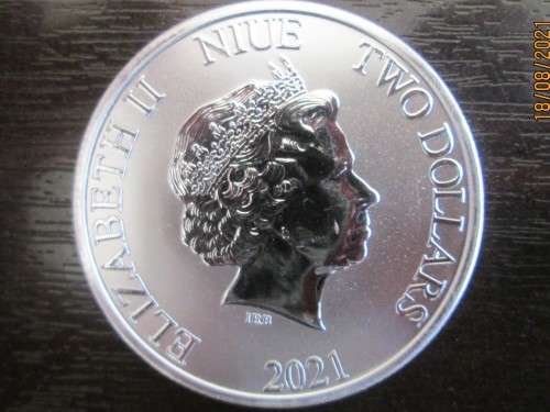 ( LOW START )   2021     NIUE HAWKSBILL TURTLE   1oz   999.9%  SILVER...BID PER COIN