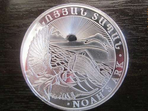 ( LOW START )   2021   10th  ANNIVERSARY  OF  NOAHS ARK    1oz PURE SILVER...BID PER COIN