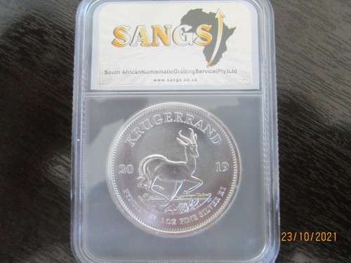 ( LOW START )   2019   "  MS69 "  AUTHENTICATED    1oz  999.9%  SILVER KRUGERRAND