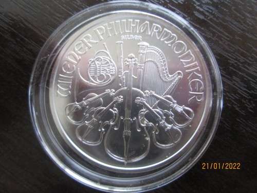 BRAND NEW    2022  AUSTRIAN PHILHARMONIC    1oz 999.9% PURE SILVER ....