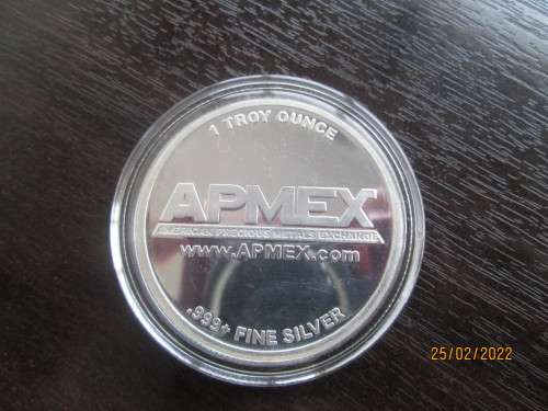 #  PROMO #   APMEX  1oz  999.9%  PURE SOLID SILVER ROUND