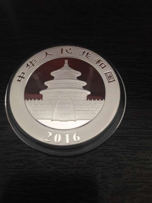 #  QUITE RARE  #  2016  GIANT CHINESE PANDA     30grams   999.9% PURE SOLID SILVER...