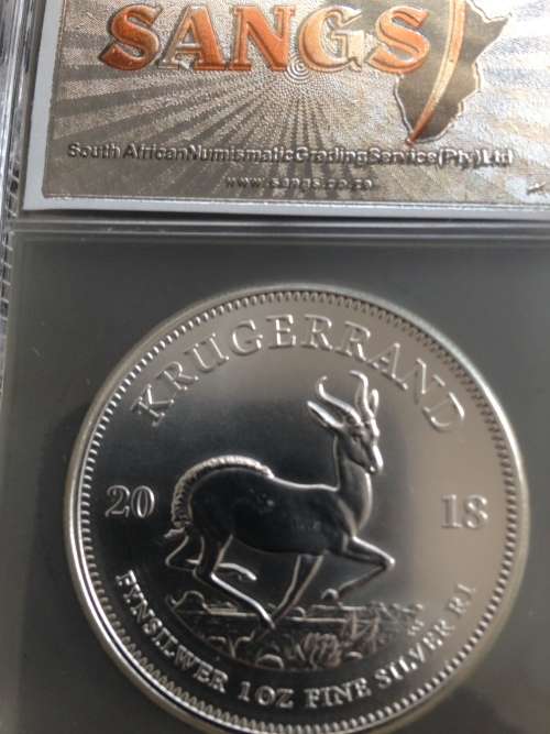 #  ALREADY SCARCE  #    2018  GRADE MS68  1oz  999.9%  PURE  SOLID SILVER  KRUGERRAND