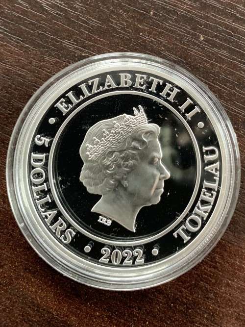 2022  TOKELAU 1oz    GODDESS EUROPA    COIN  IN 999.9%  .PURE SOLID SILVER .  LIMITED EDITION