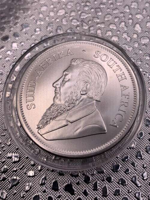 2023 1oz  999.9%  PURE  SOLID SILVER UNC.   KRUGERRAND   CAPSULED