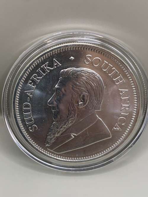 2021   1oz  999.9%  PURE  SOLID SILVER UNC.   KRUGERRAND   CAPSULED