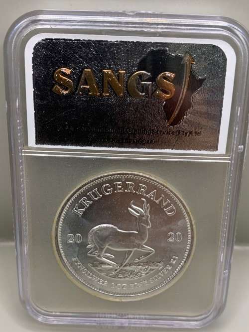 2020  GOOD GRADE MS68  1oz  999.9%  PURE  SOLID SILVER  KRUGERRAND