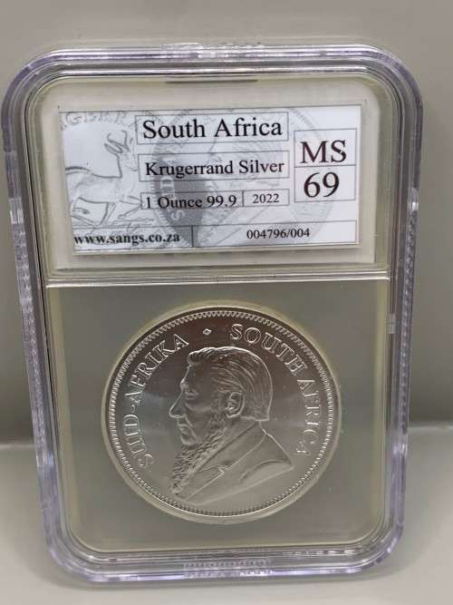 2022  KRUGERRAND TOP GRADE MS69  1oz  999.9%  PURE  SOLID SILVER